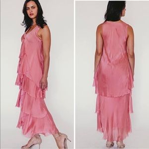 NWT Dance in Paris Made in Italy Silk Layered Dress